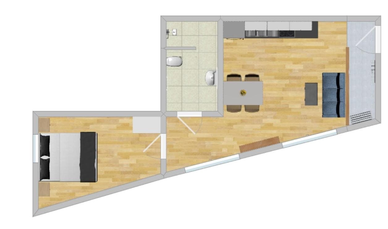 Apartment mit 1 Schlafzimmer - 7